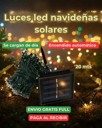 170 luces led solares 20 mts: Tu navidad llena de brillo.