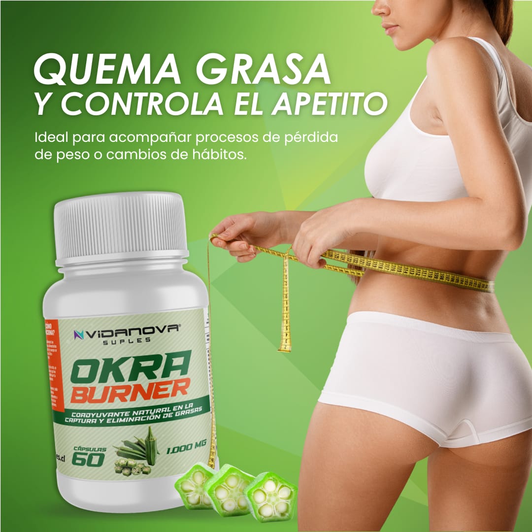 Okraburner-- Quemador natural de grasa 1000MG 60CAPS