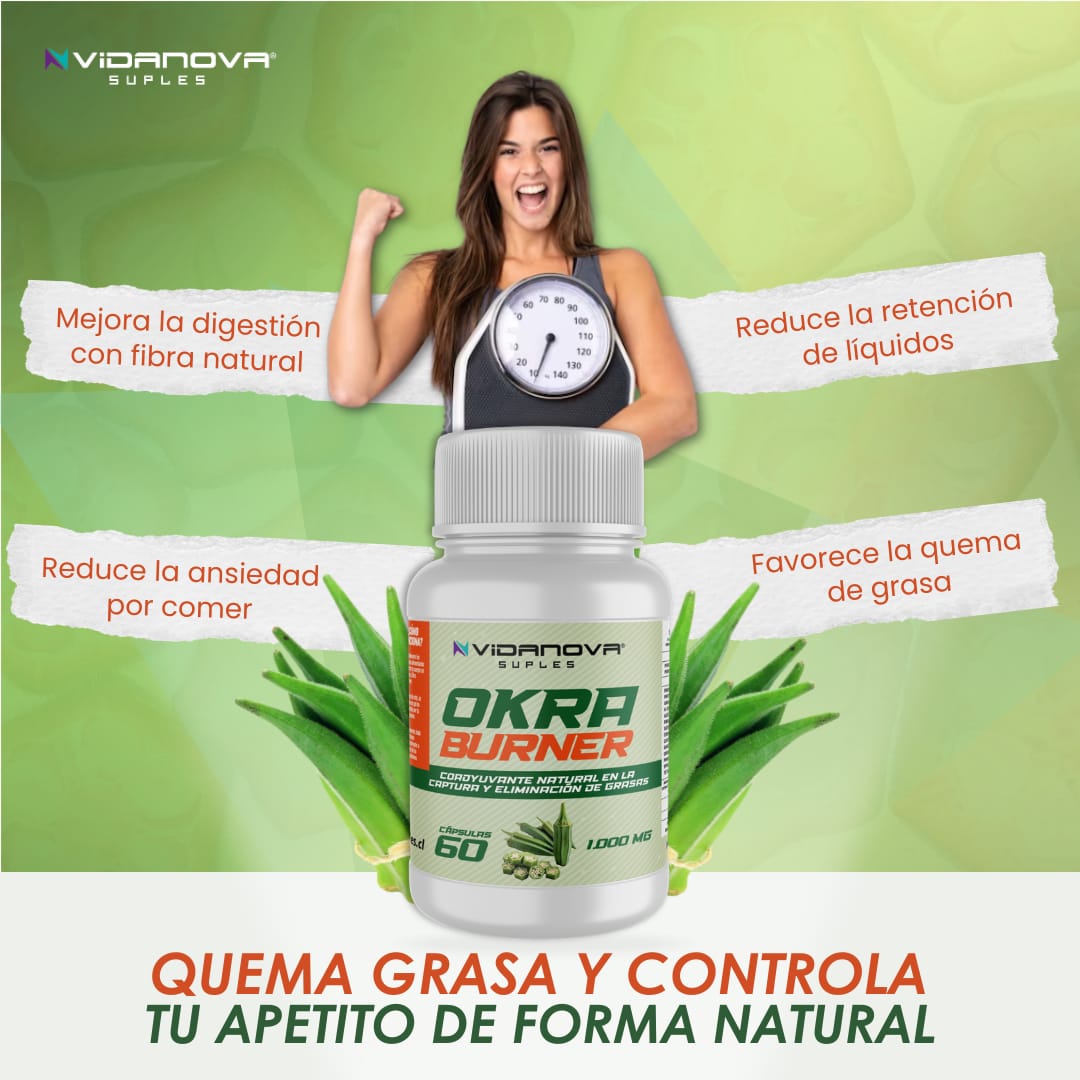 Okraburner-- Quemador natural de grasa 1000MG 60CAPS