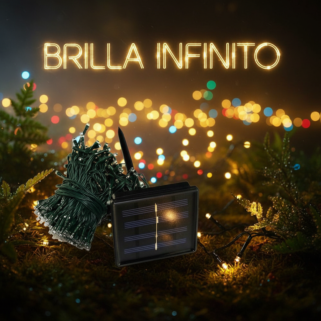 170 luces led solares 20 mts: Tu navidad llena de brillo.