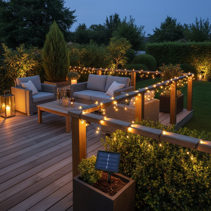 170 luces led solares 20 mts: Tu navidad llena de brillo.